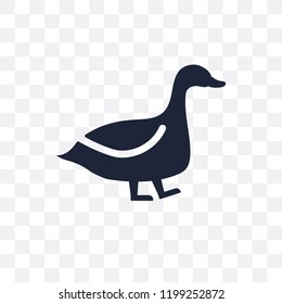 Duck transparent icon. Duck symbol design from Agriculture, Farming and Gardening collection. Simple element vector illustration on transparent background.