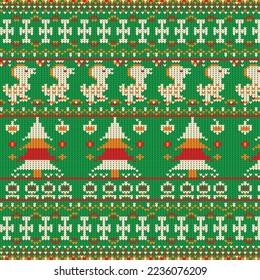 Diseño de fondo a la moda de tejidos y tejidos de punto de Navidad.