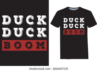 Duck T-shirt Design, also use for poster design, gift card etc.