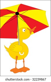 Duck with umbrella