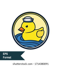 the duck use sailor hat logo