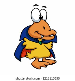 Duck vampire Vector Illustration 