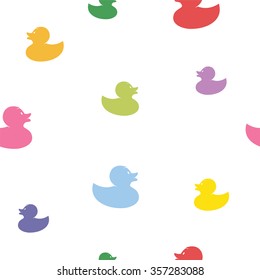 Duck vector art background design for fabric and decor. Seamless pattern