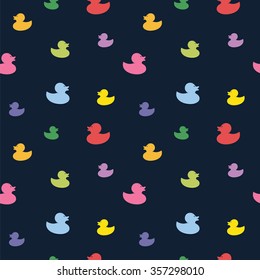 Duck vector art background design for fabric and decor. Seamless pattern