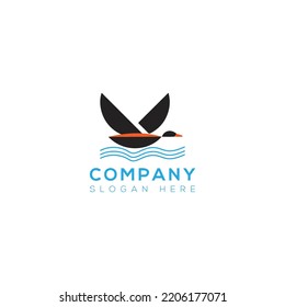 Duck vector art logo design