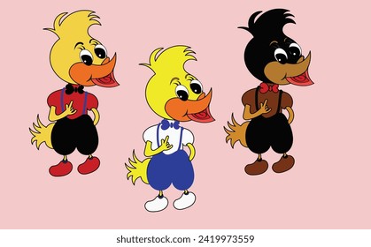 duck vector. cartoon duck. bird art. funny duck, funny drawing