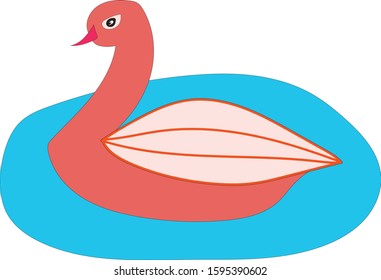 duck vector for coloring or sticker or tattoo
