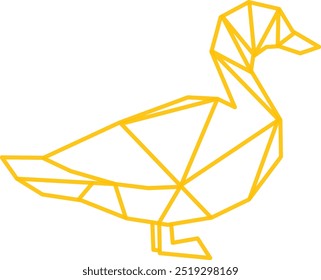 Pato. Pato Vetor. Projeto Geométrico de Pato.