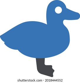 duck vector glyph colour icon