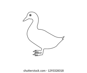 Duck vector icon.