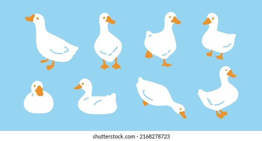 duck vector icon bird goose rubber duck shower logo bathroom chicken farm character cartoon symbol isolated doodle illustration design