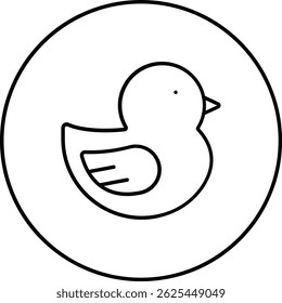 Icono de Vector de pato. Se puede utilizar para aplicaciones de impresión, móviles y de Web.