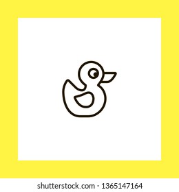 duck vector icon. flat design