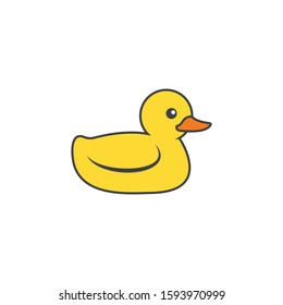 duck vector icon illustration design template