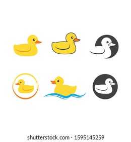 duck vector icon illustration design template