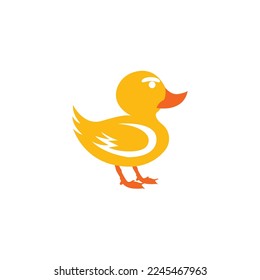 duck vector icon illustration logo design