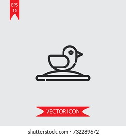 Duck vector icon, illustration symbol