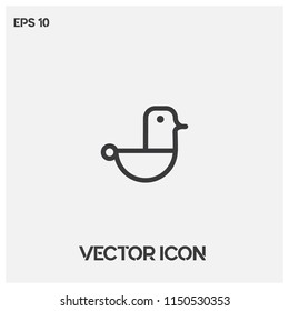 Duck Vector Icon Illustration.Flat Duck Logo.Premium Quality.