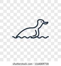 Duck vector icon isolated on transparent background, Duck logo concept