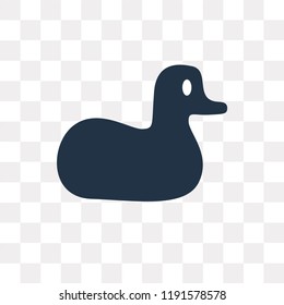 Duck vector icon isolated on transparent background, Duck transparency concept can be used web and mobile