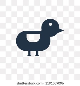 Duck vector icon isolated on transparent background, Duck transparency concept can be used web and mobile