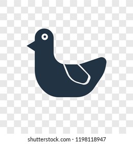 Duck vector icon isolated on transparent background, Duck transparency logo concept