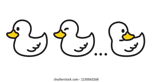 duck vector icon logo cartoon character illustration bird farm animal symbol clip art doodle