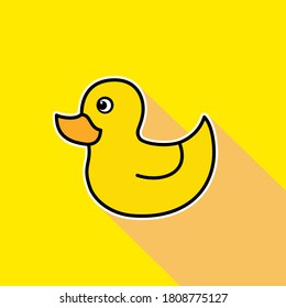 duck vector icon logo cartoon character,vector illustration 