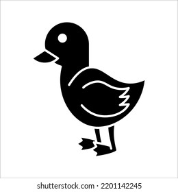 Duck vector icon. Rubber duck icon. ducky bath toy vector icon for apps and websites on white background