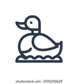 Duck Vector Icon for Springtime