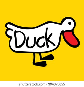 Duck Vector illustration.
