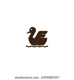 duck vector illustration for an icon, symbol or logo. duck flat logo. duck template logo