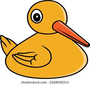 Duck  vector illustration isolated white background