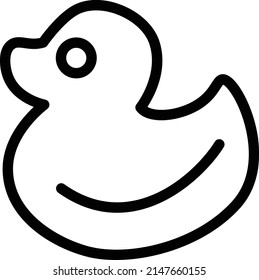 duck Vector illustration on a transparent background. Premium quality symbols. Stroke vector icon for concept and graphic design.