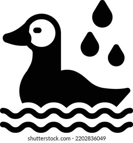 duck Vector illustration on a transparent background. Premium quality symmbols. Glyphs vector icons for concept and graphic design. 

