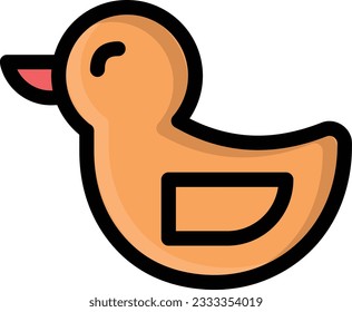 duck Vector illustration on a transparent background. Premium quality symbols. Stroke vector icon for concept and graphic design.