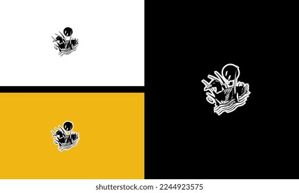duck vector illustration outline design