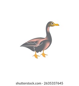 ilustração vetor pato de animal muito bonito e interessante