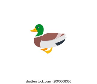 Duck vector isolated icon. Emoji illustration. Duck vector emoticon