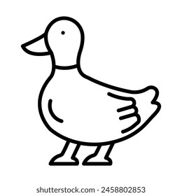 Duck Vector Line Icon Design