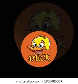 Duck vector logo in mascot style