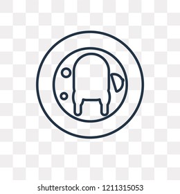 Duck vector outline icon isolated on transparent background, high quality linear Duck transparency concept can be used web and mobile