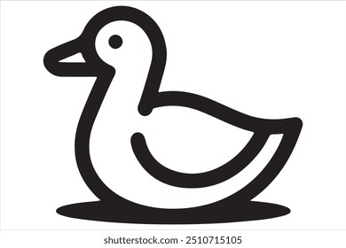 Uma imagem de silhueta de vetor de pato