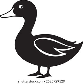The Duck vector Silhouette image for illustration 