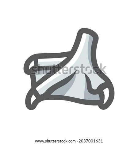 Duck waterfowl leg Vector icon Cartoon illustration.