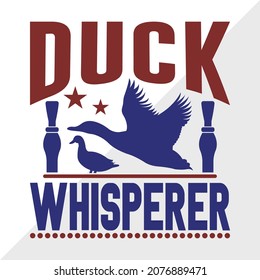 Duck Whisperer Printable Vector Illustration