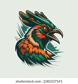 Duck or wild animal roaring muzzle for the sports team mascot. Vector isolated flat icon of wildcat Duck predator symbol for blazon, badge or hunting nature adventure club. 