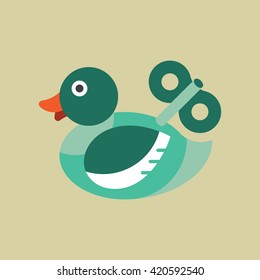 Duck with Wind up Icon