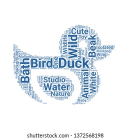 duck word cloud. tag cloud about duck