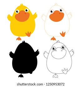 duck worksheet vector design